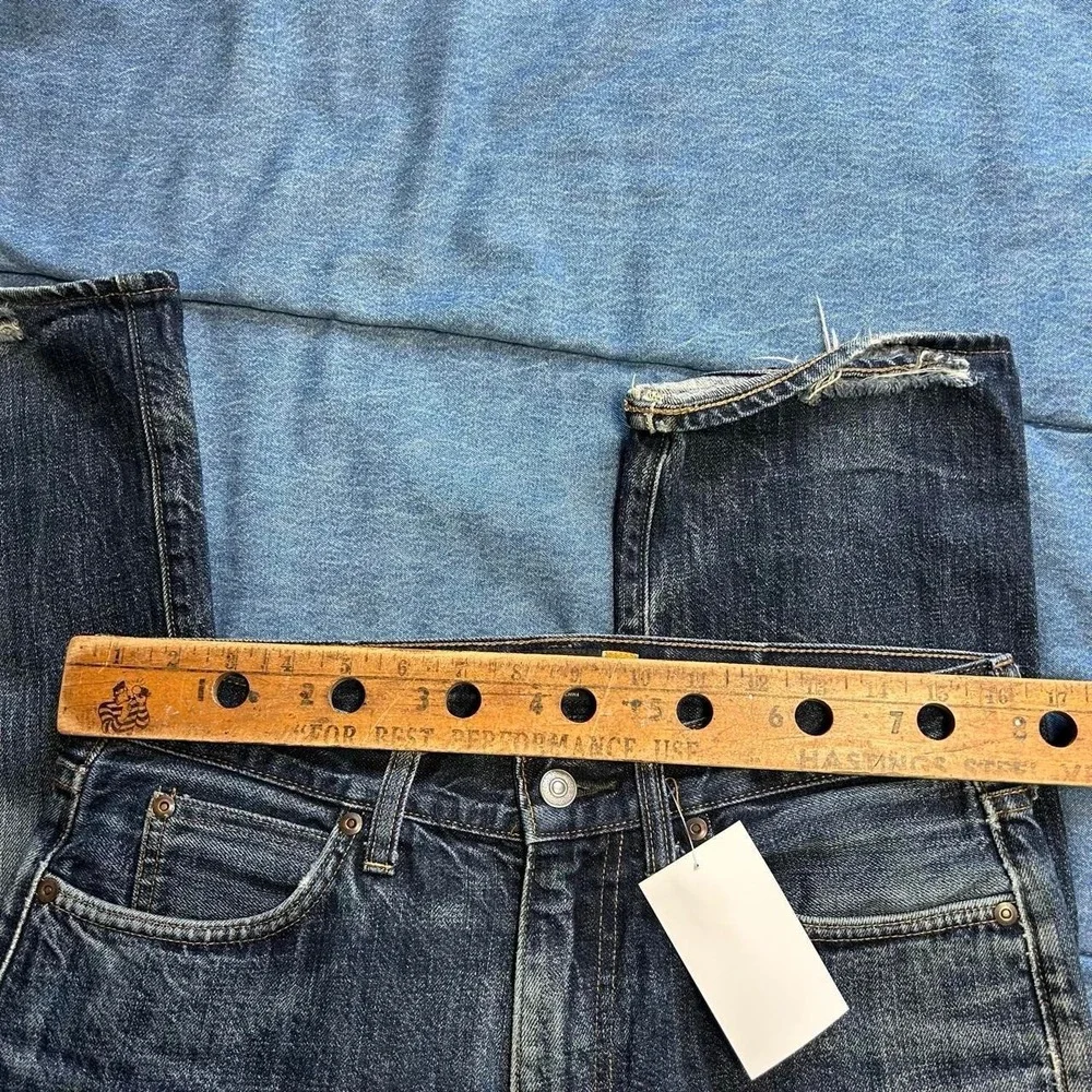 J. Crew 770 Faded Navy Dark Wash Jeans Mens 30x32 Vintage 2000s Y2K Straight
